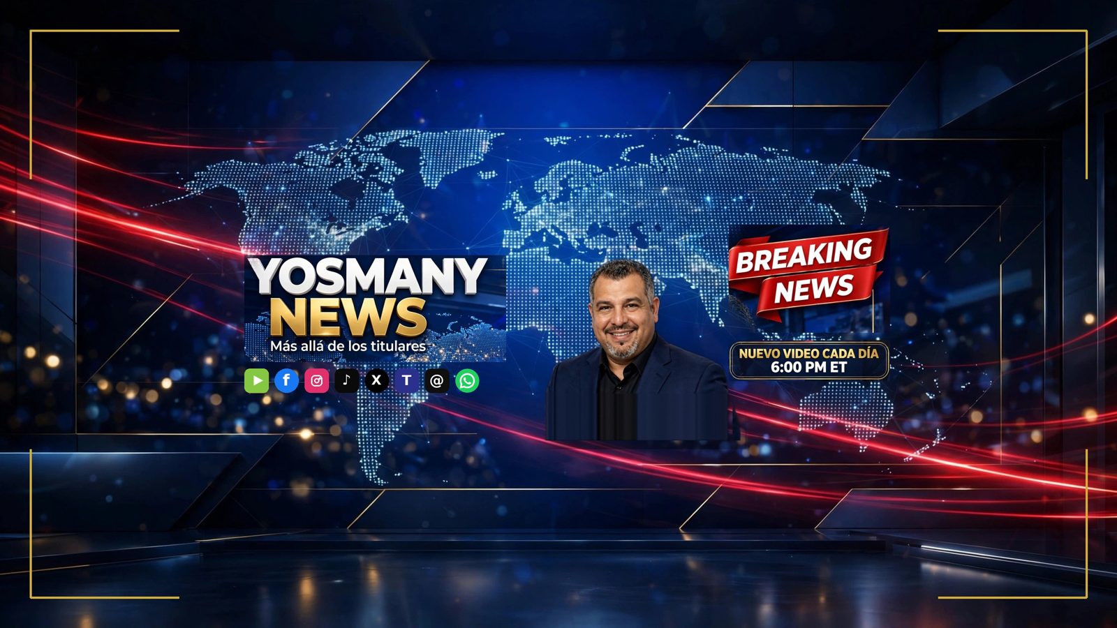 Yosmany News — banner oficial del canal con sus redes sociales